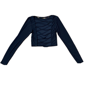 🌷 Boohoo 🌷 Open Cross Strap Back Long Sleeve Crop Top